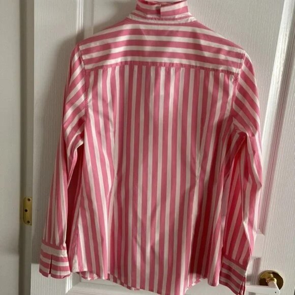 🆕 Banana Republic Pink and White Stripe Button Down - Picture 4 of 5